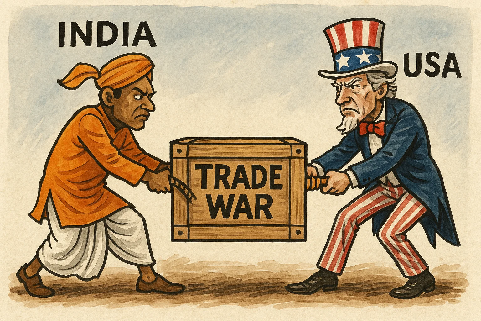 Indien gibt nicht nach Modi bereitet sich auf Handelskrieg mit den USA vor