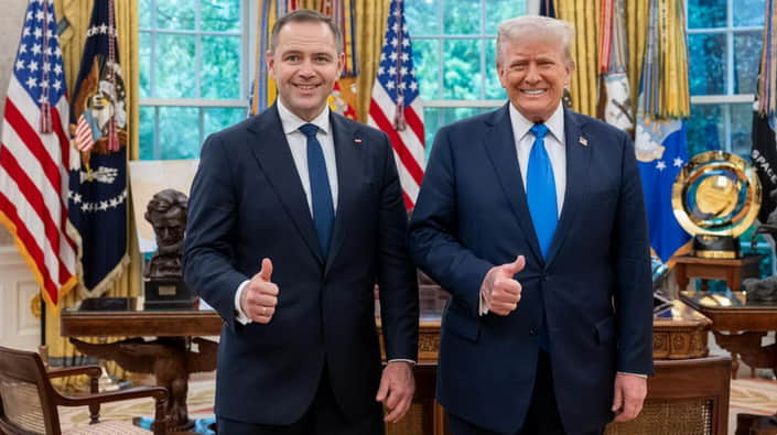 Nawrockis Besuch bei Trump verschärft Streit mit Tusk