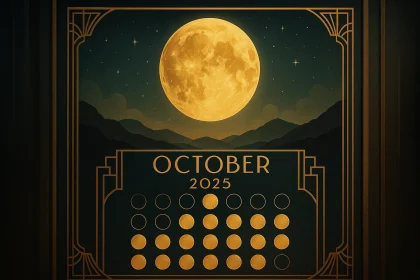 Mondkalender Oktober 2025 Phasen und Glückstage