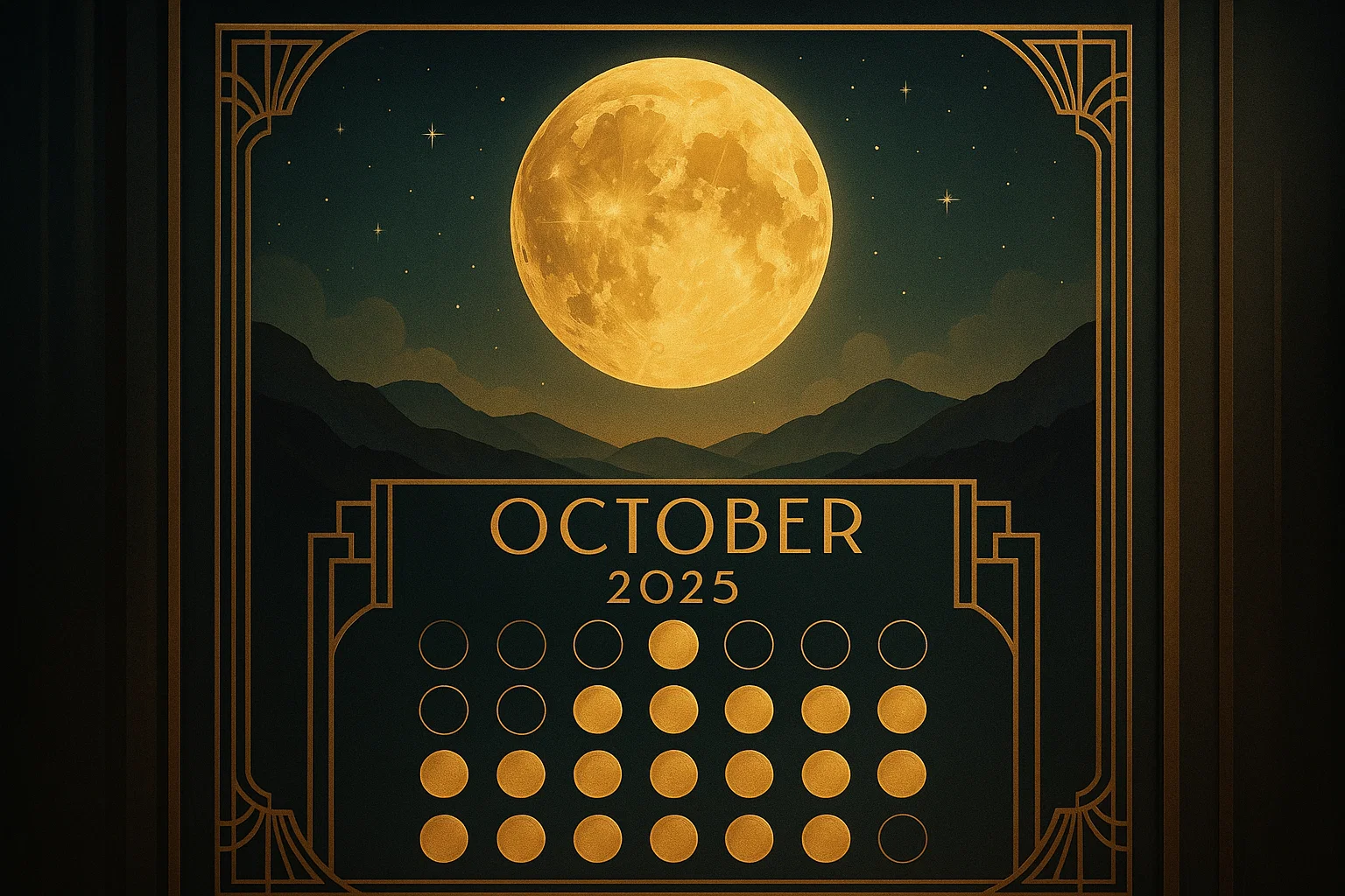 Mondkalender Oktober 2025 Phasen und Glückstage