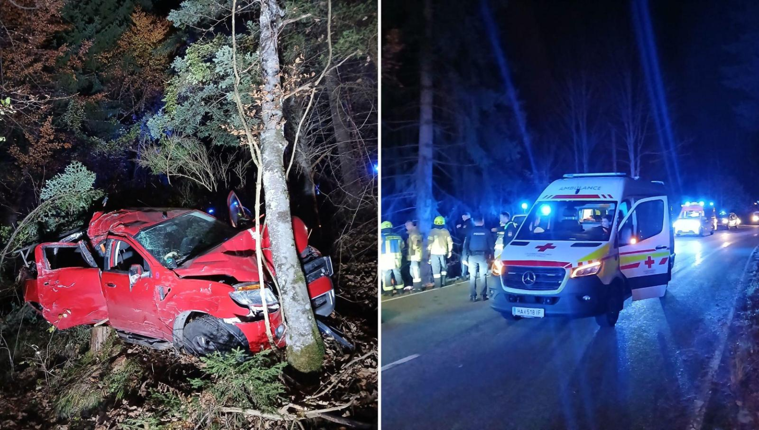 Berchtesgaden: Auto rutscht 20 Meter den Hang hinunter