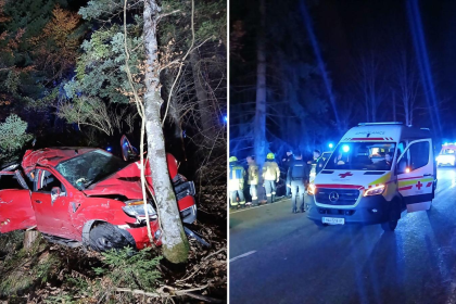 Berchtesgaden: Auto rutscht 20 Meter den Hang hinunter