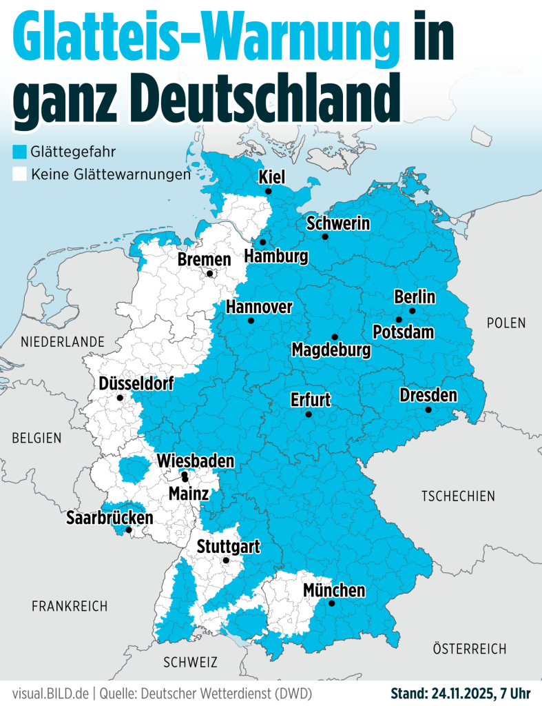 Brandenburg und Berlin: Schneefall und Minusgrade laut DWD