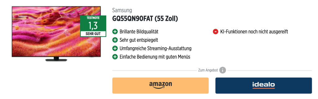 Weihnachtsangebote: Top-Fernseher zu Tiefpreisen