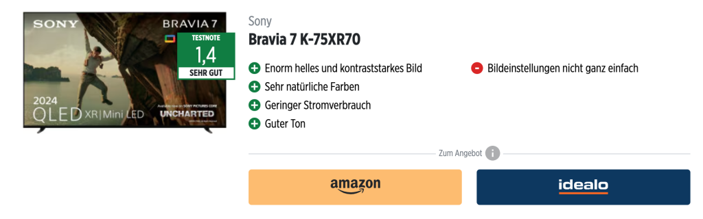 Weihnachtsangebote: Top-Fernseher zu Tiefpreisen