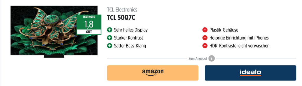 Weihnachtsangebote: Top-Fernseher zu Tiefpreisen