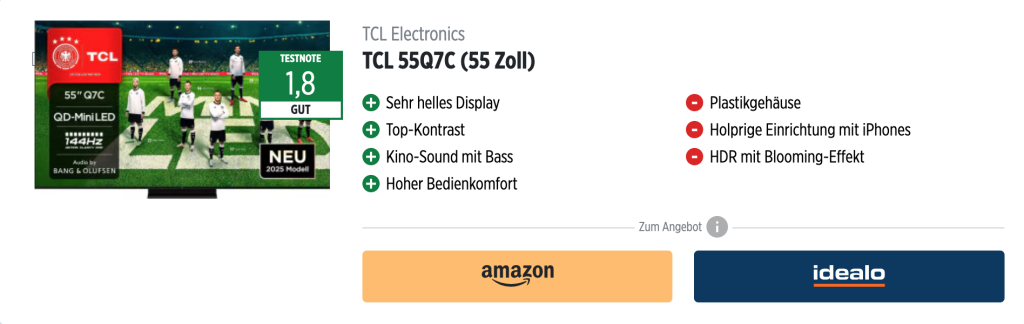 Weihnachtsangebote: Top-Fernseher zu Tiefpreisen