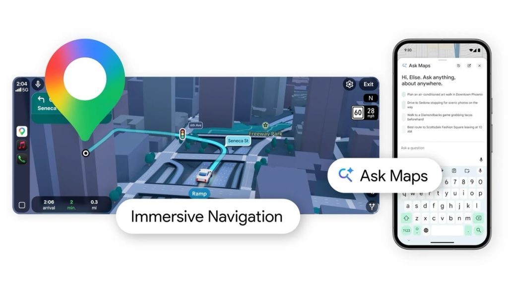 Google Maps Update mit Gemini: neue Suche, bessere Navigation, mehr Daten
