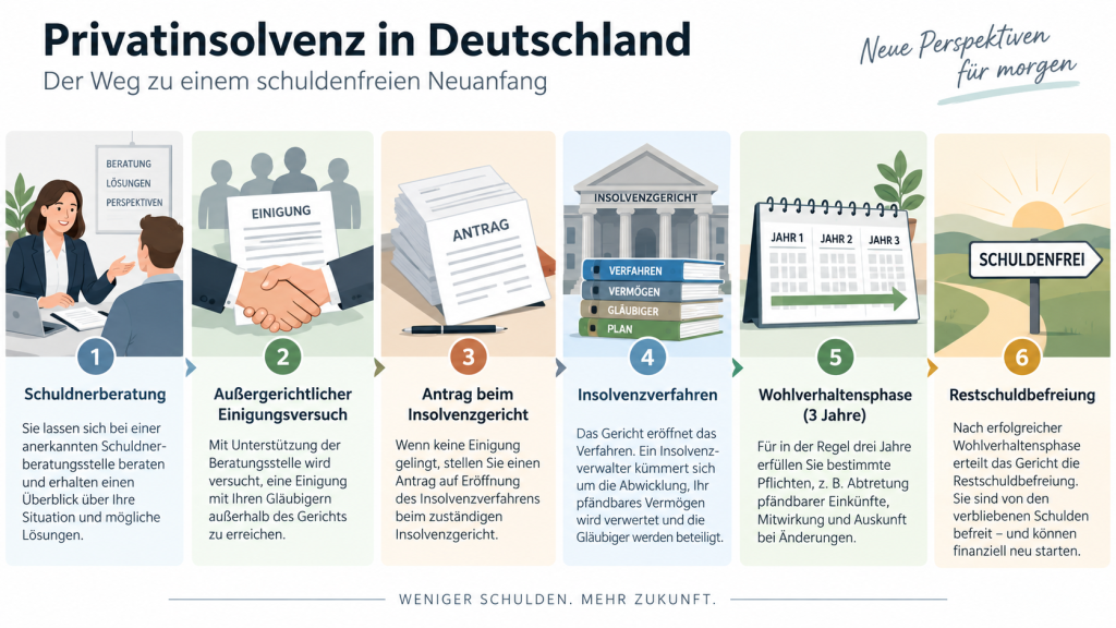 Privatinsolvenz 2026 in Deutschland: Voraussetzungen und Ablauf