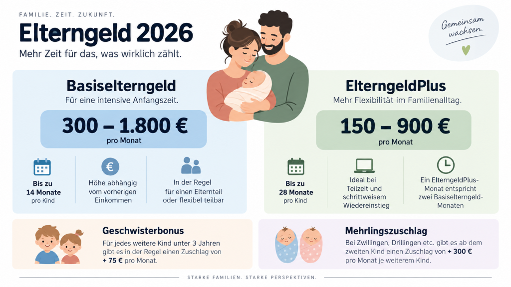 Elterngeld Höchstbetrag 2026: Maximaler Betrag undMindestbetrag erklärt