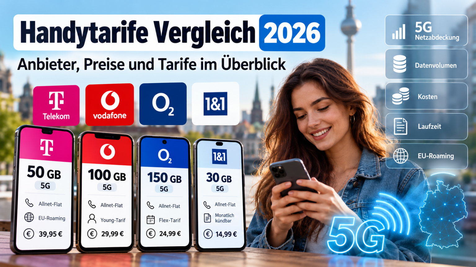 Handytarife 2026 Vergleich: Beste Anbieter und Tarife