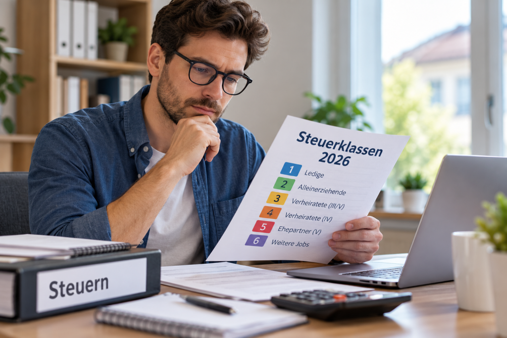 Steuerklassen Überblick 2026: Alle Klassen 1 bis 6 erklärt