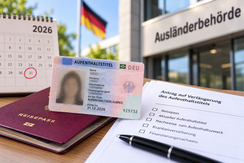 Aufenthaltstitel verlängern 2026 in Deutschland: Schritt für Schritt