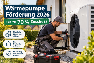 Wärmepumpe Förderung 2026: Zuschuss bis zu 70 Prozent