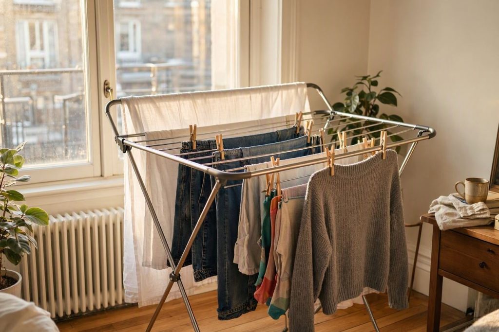 Wäsche trocknen in der Wohnung 2026: Tipps ohne Schimmel