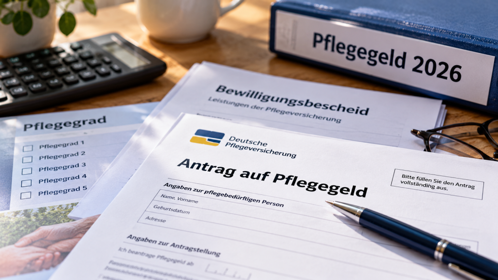 Pflegegeld 2026: Höhe, Auszahlung und alle Pflegegrade im Überblick