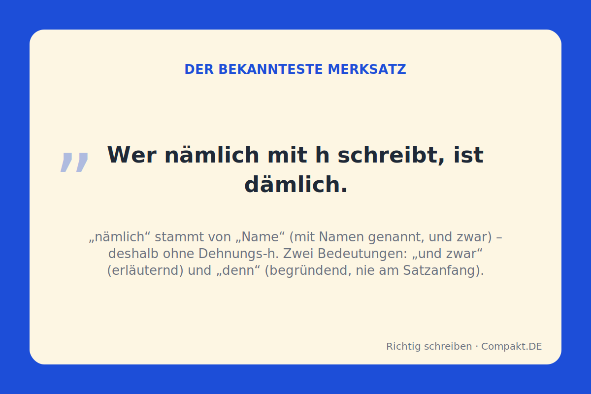 Infografik: Der bekannteste Merksatz