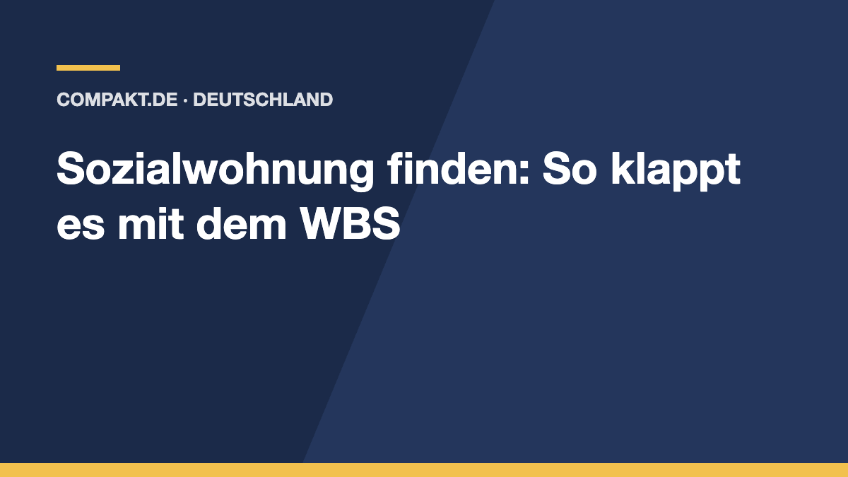 Sozialwohnung mit Wohnberechtigungsschein finden